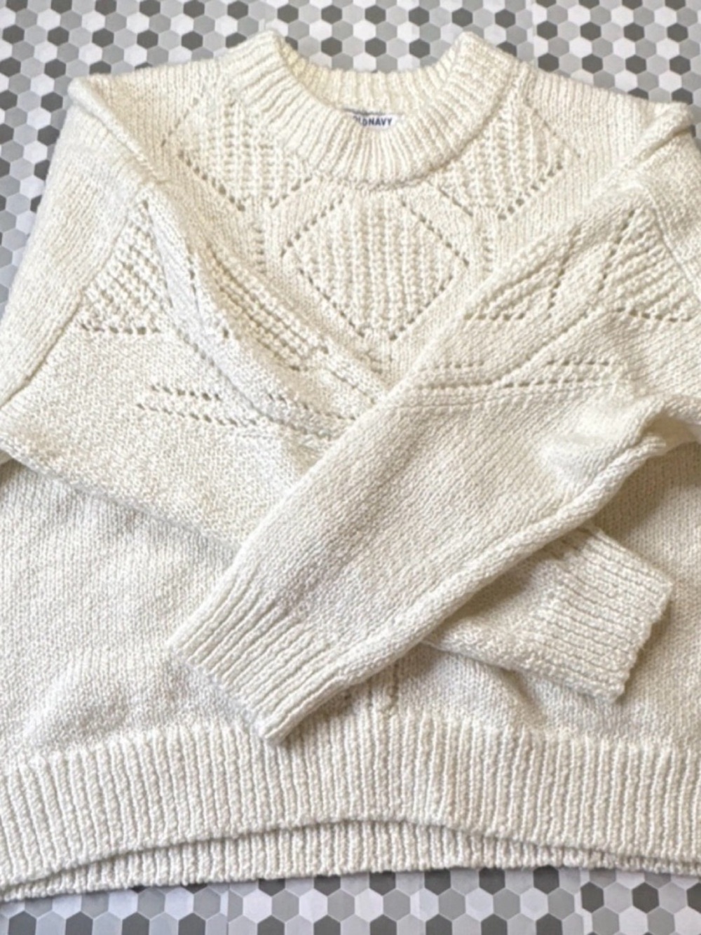 Old Navy Cream Cable-Knit Sweater